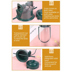 Bird Seed Feeder Hanging Bird Feeder Wild Bird Seed Feeder Garden Paddock Bird Feeding Tool Pet Supplies for Small Birds