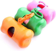 Pet Dog Bone Shape Garbage Waste Clean-Up Bag Dispenser Box Carrier Holder Case Purple