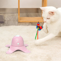 Cat Toys Funny Exercise Toy Electric Rotating Kitten Toys with Butterfly Boring Interactive Pet Smart Automatic Interactive Toy