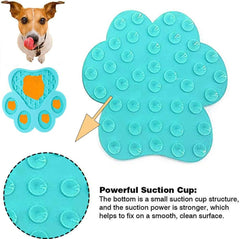 Dog Licking Mat for Anxiety Peanut Butter Slow Feeder Bowls Licking Pad with Strong Suction to Wall for Pet Bathing,Grooming,And Dog Training (Light Blue)