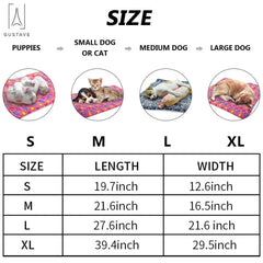 Dog Pet Sleep Mat Soft Warm Reversible Fleece Crate Bed Mat Kennel Pad Cage Cushion for Large Small Medium Dog Cat "Blue, S"