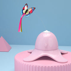 Cat Toys Funny Exercise Toy Electric Rotating Kitten Toys with Butterfly Boring Interactive Pet Smart Automatic Interactive Toy