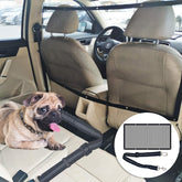 Car Dog Barrier Pet Front Seat Barrier Adjustable Pet Belt Safety Leads Vehicle Seatbelt Harness Car Backseat Barrier Net Organizer Universal Fit (43.3 * 23.62In)