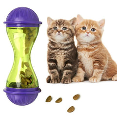 Interactive Puzzle Cat Feeder Treat Dispensing Toy Slow Feeder for Indoor Cats Kitten Slow Feeders with Bells Inside