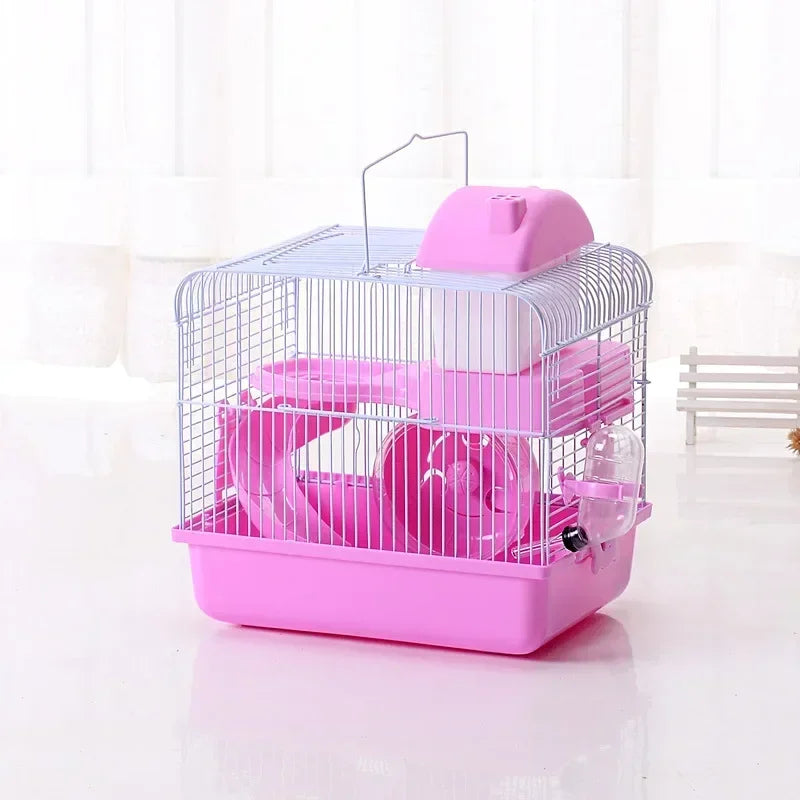 Double-Layer Hamster Household Pet Cage Small Castle Luxury Villa Durable Hamster Cage Hamster Box Double-Layer Hamster Nest