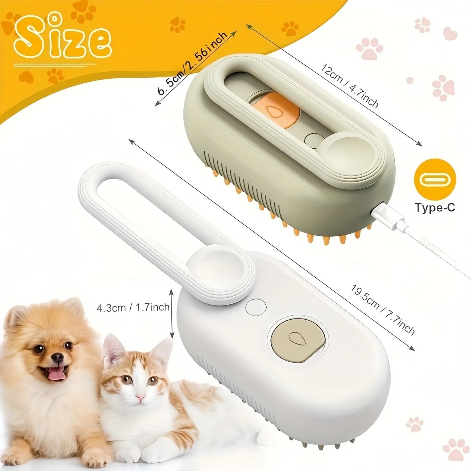 Cat Steam Brush 2024 New Pet Steam Groomer Comb,Pet Hair Steamy Brushes,Pet  Dogs