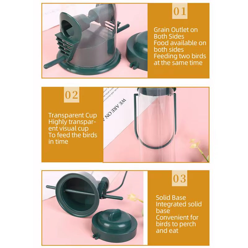 Bird Seed Feeder Hanging Bird Feeder Wild Bird Seed Feeder Garden Paddock Bird Feeding Tool Pet Supplies for Small Birds
