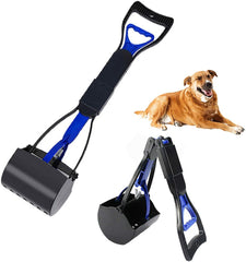 Dog Pooper Scooper 24" Pet Waste Scoop Clean Poop Long Jumbo Handle Pick Up
