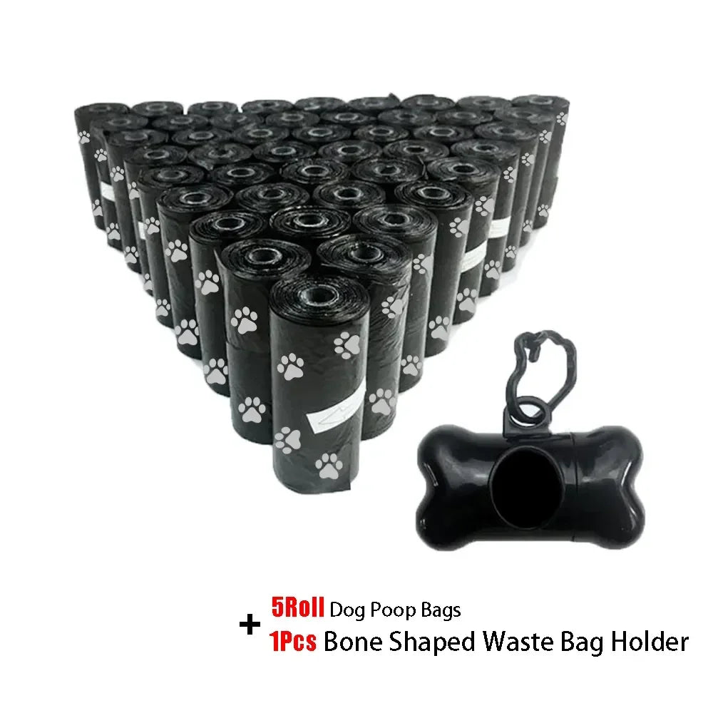 Pet Poop Bag Solid Color Printed Pet Garbage Bag Clean Poop Bag Dog Walking Portable Poop Bag for Dogs Litter and Housewife Bags
