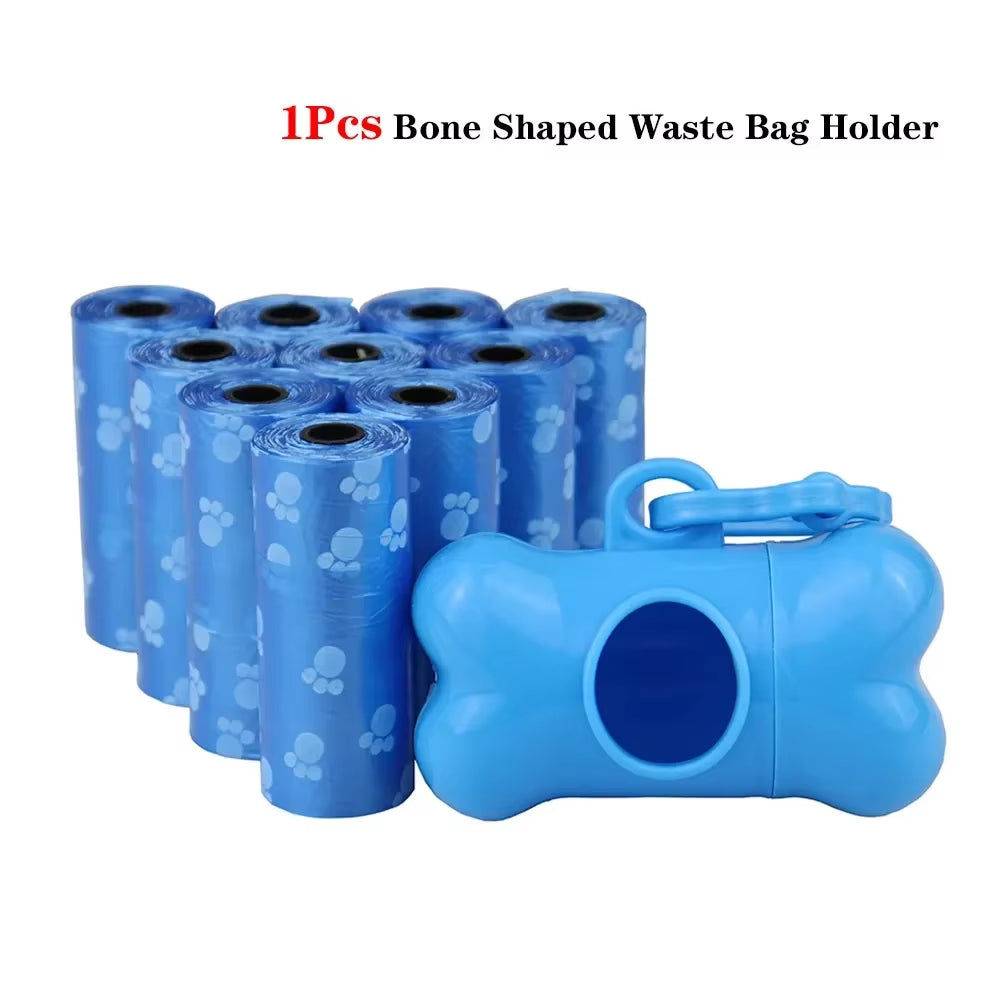 Pet Poop Bag Solid Color Printed Pet Garbage Bag Clean Poop Bag Dog Walking Portable Poop Bag for Dogs Litter and Housewife Bags