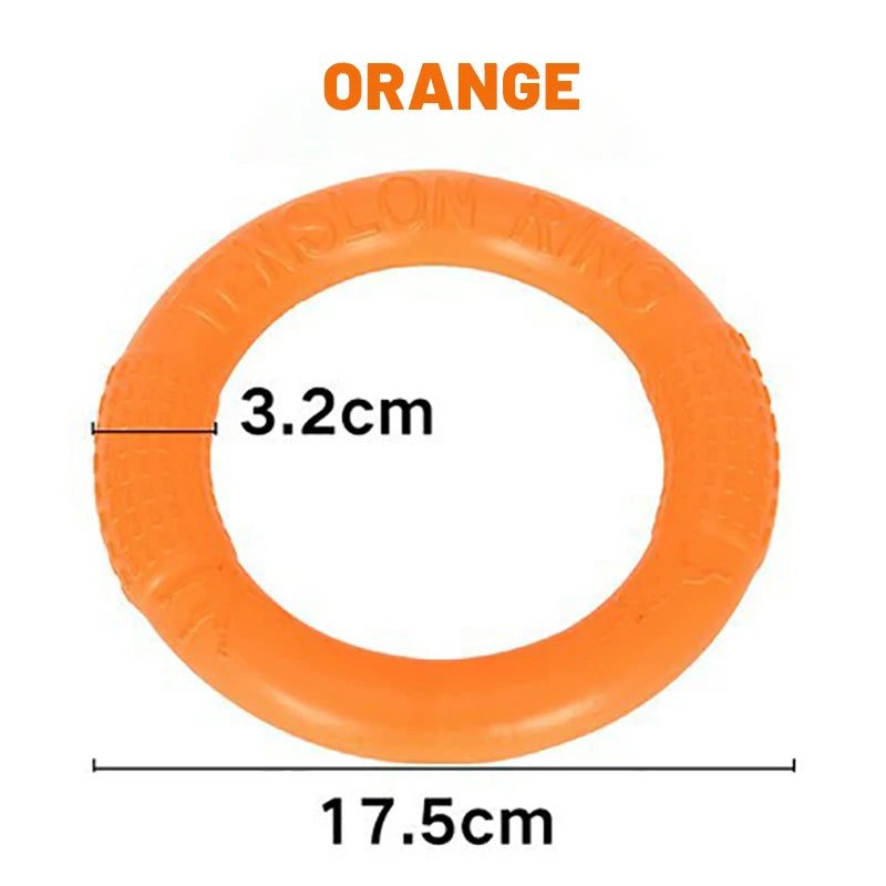 1Pc Orange Dog Toys Pet Flying Disk Training Ring Puller EVA Interactive Training Ring Puller Resistant for Dogs