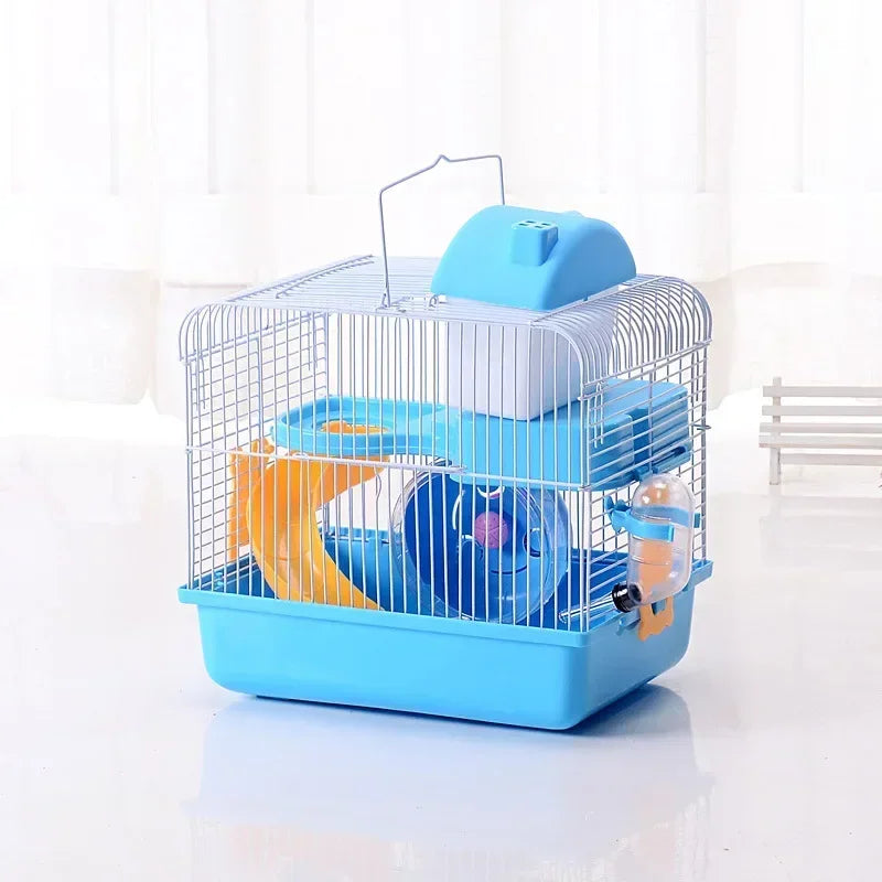 Double-Layer Hamster Household Pet Cage Small Castle Luxury Villa Durable Hamster Cage Hamster Box Double-Layer Hamster Nest