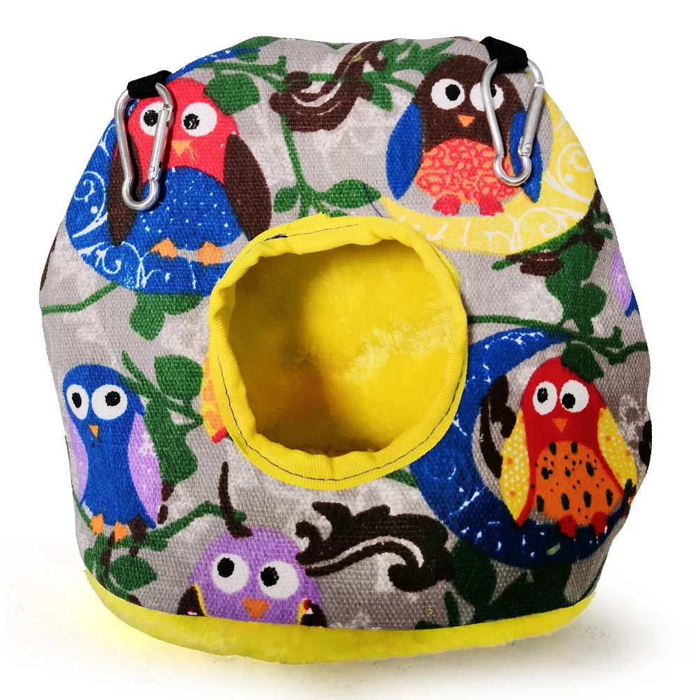 Pet Bird Supplies round Warm Bird Nest Parrot Bird House Cotton Hammock Bird Cage Parakeet Budgie Hut Tent Bed Hanging Cave