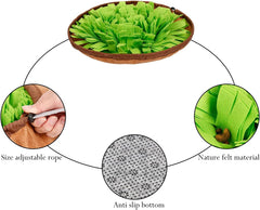 Pet Snuffle Mat, Interactive Pet Puzzle Toys for Smart Dogs,Nosework Feeding Mat Encourages Natural Foraging Skills (Brown)