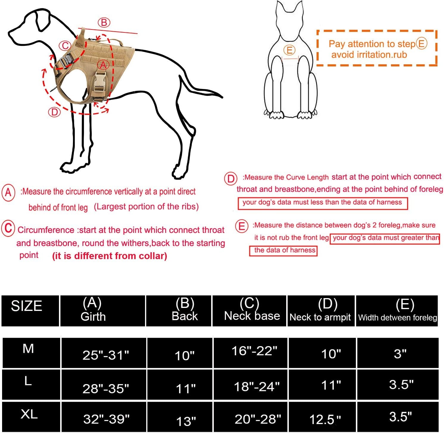 Tactical Dog Harness 2X Handle,Working Dog MOLLE Vest,No Pulling Front Leash Clip,Hook and Loop for Dog Patch (XL (Neck:20"-28" ; Chest:32"-39"), Coyote Brown)