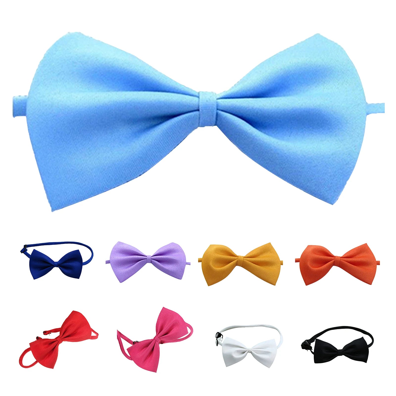 Cute 1 Piece Cute Solid Color Adjustable Pet Bow Tie Pet Dog Collar Bowknot Bow Ties Gentleman Dog Bow Tie Pet Supply
