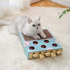 Cat Toy Whack-A-Mole Cat Scratching Board Toy Grinding Claw Rest Play Funny Cat Interactive Multifunctional Cat Supplies