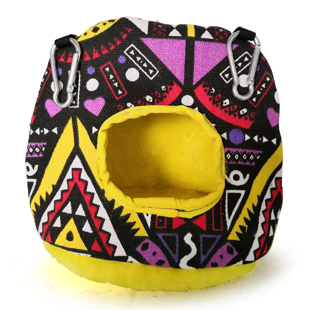 Pet Bird Supplies round Warm Bird Nest Parrot Bird House Cotton Hammock Bird Cage Parakeet Budgie Hut Tent Bed Hanging Cave