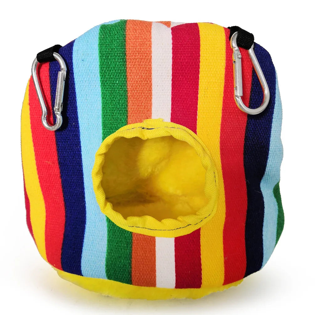 Pet Bird Supplies round Warm Bird Nest Parrot Bird House Cotton Hammock Bird Cage Parakeet Budgie Hut Tent Bed Hanging Cave