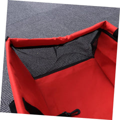 Portable Dog Seat Carrier Pet Travel Bag for Car Safe Mesh Design Red for Road Trips Furry Friends