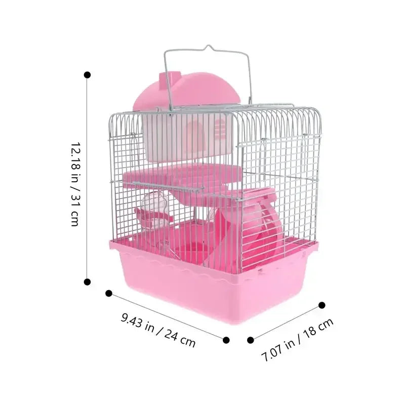 Double-Layer Hamster Household Pet Cage Small Castle Luxury Villa Durable Hamster Cage Hamster Box Double-Layer Hamster Nest