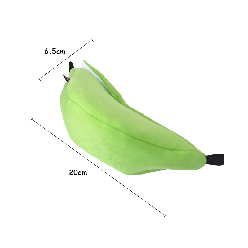 Novelty Banana Shape Nest Plush Cotton Hamster Warm House Hammock Rat Mouse Living House Hanging Tree Beds Hamster Accessories