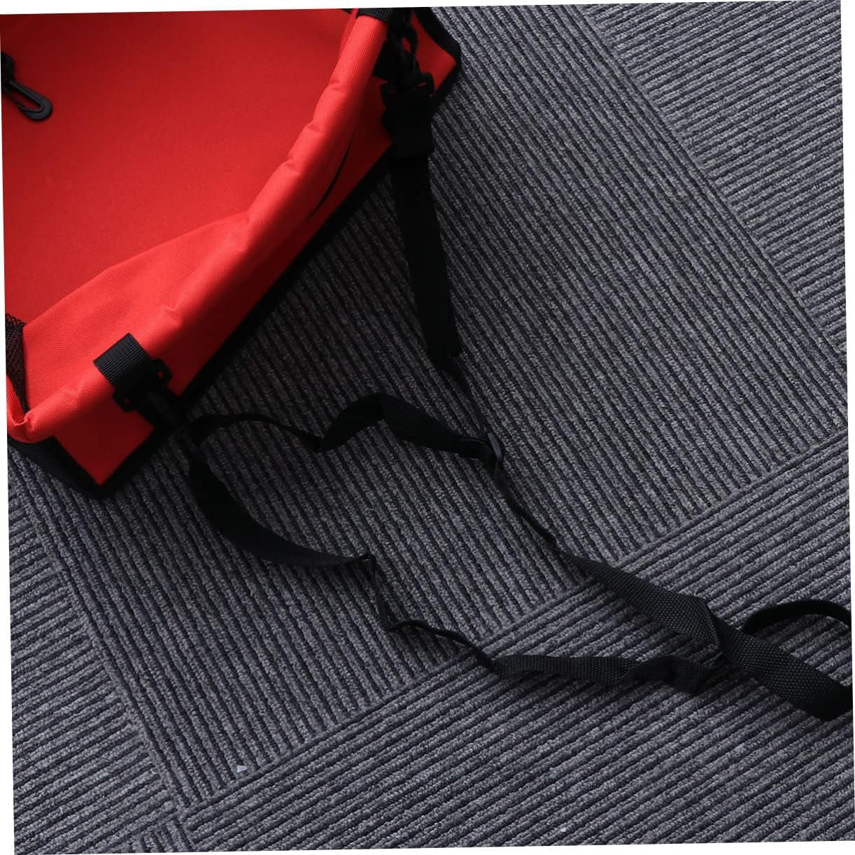 Portable Dog Seat Carrier Pet Travel Bag for Car Safe Mesh Design Red for Road Trips Furry Friends