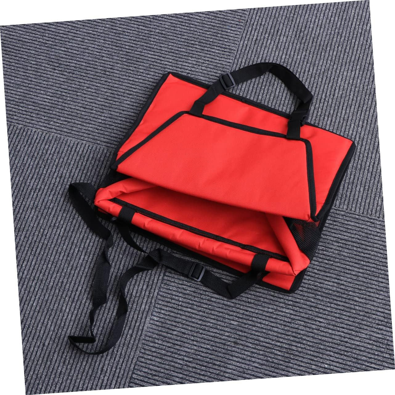 Portable Dog Seat Carrier Pet Travel Bag for Car Safe Mesh Design Red for Road Trips Furry Friends