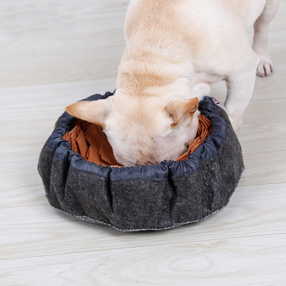 Pet Snuffle Mat, Interactive Pet Puzzle Toys for Smart Dogs,Nosework Feeding Mat Encourages Natural Foraging Skills (Brown)