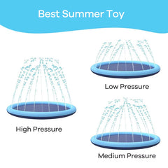 Splash Pad for Pet Dogs, Thicken Durable Sprinkler Pool Summer Outdoor Water Toys, Fun Backyard Fountain Play Inflatable Mat