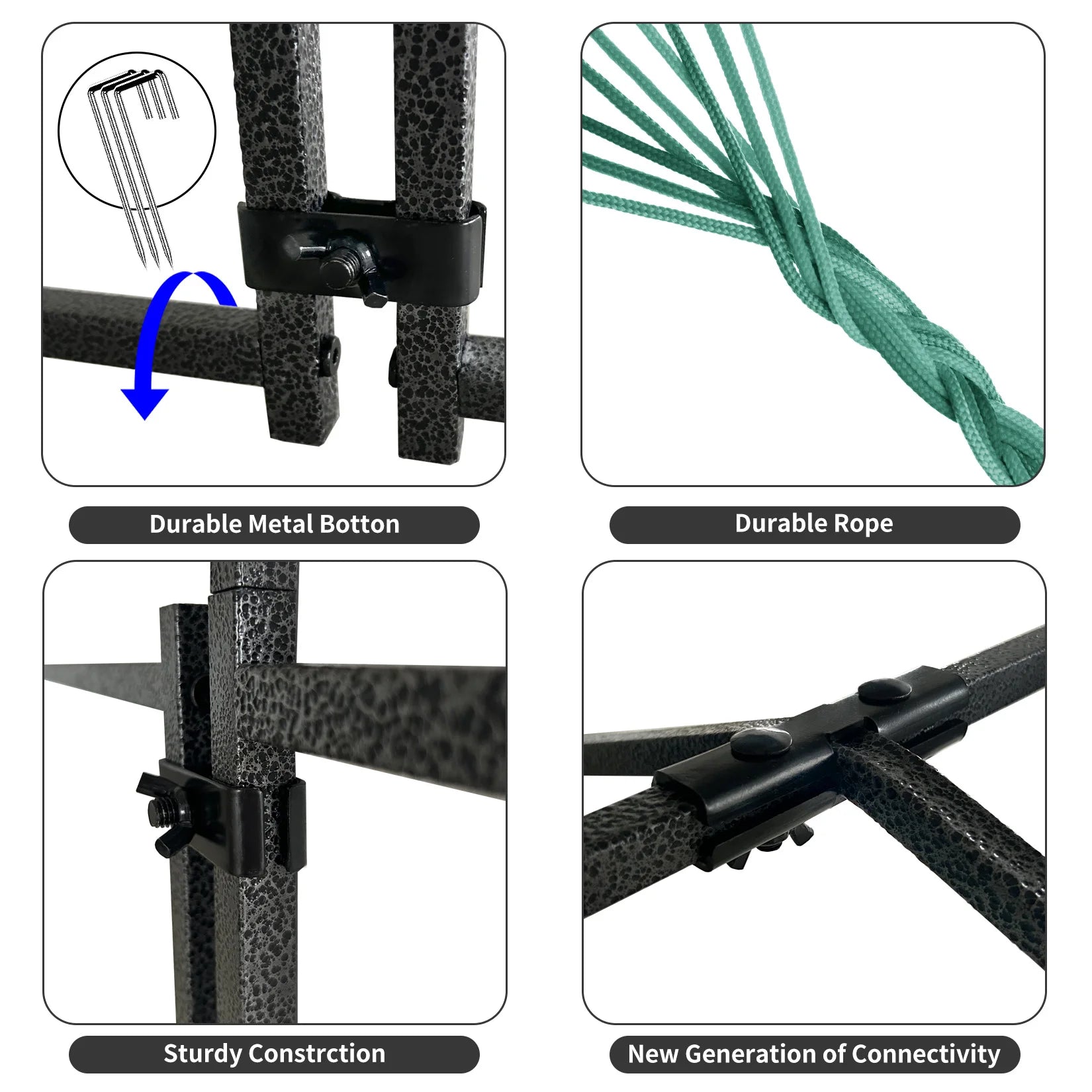 Chicken Coop 12.9X10.2X5.1Ft Chicken Run Pen for Yard with Cover Outdoor Metal Portable Chicken Tractor Cage Enclosure Crate