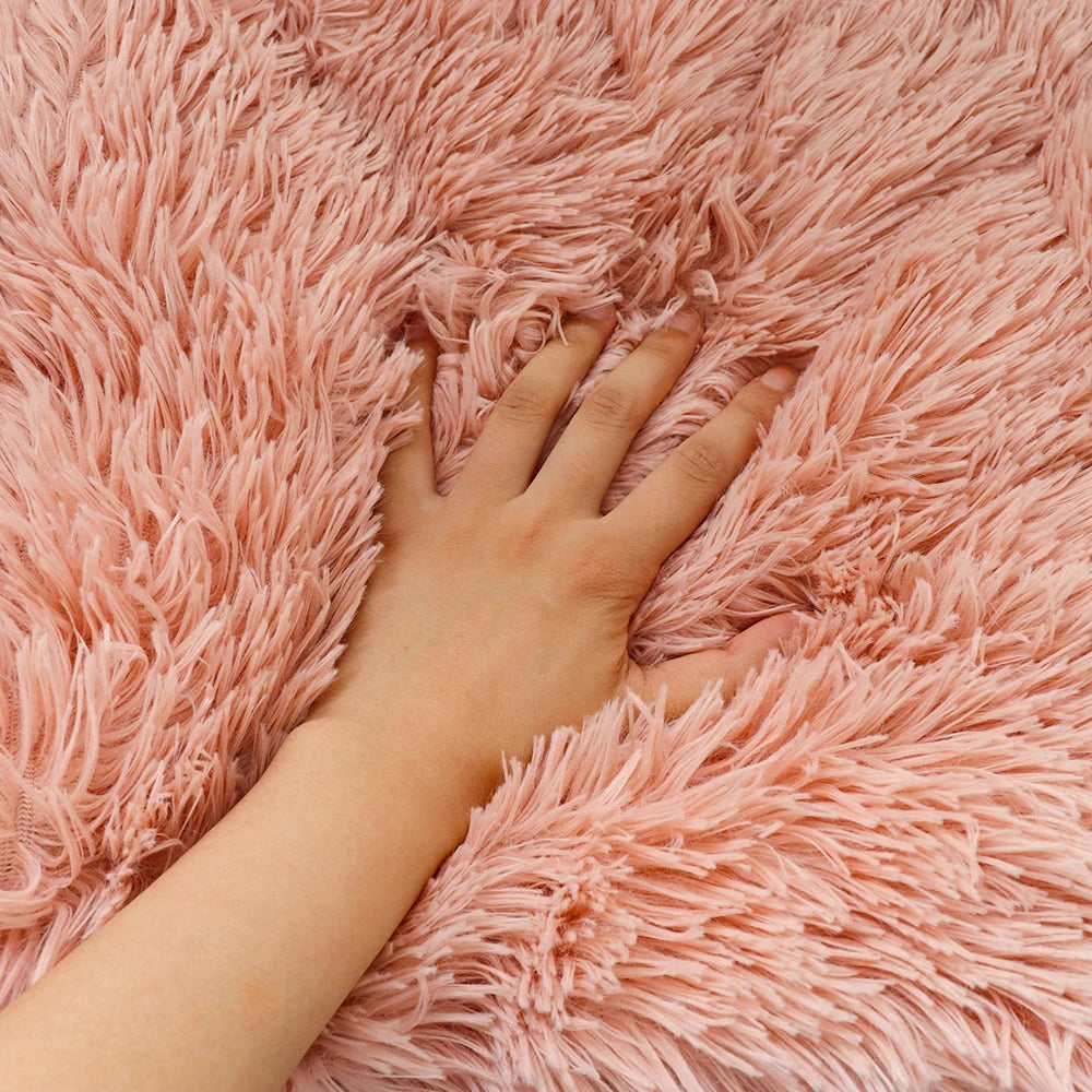 Soft Dog Cat Mat Fleece Dogs Bed Pad Long Plush Dog Cat Sleeping Mat Cushion Winter Pet Puppy Bed for Small Medium Large Dogs