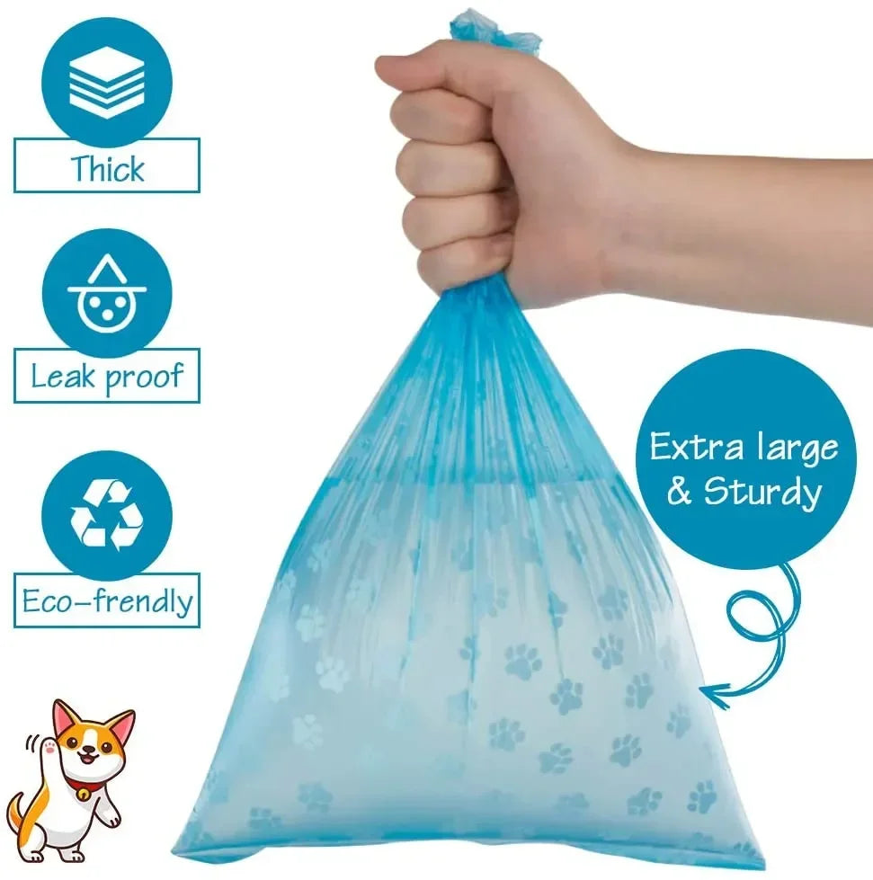 Pet Poop Bag Solid Color Printed Pet Garbage Bag Clean Poop Bag Dog Walking Portable Poop Bag for Dogs Litter and Housewife Bags