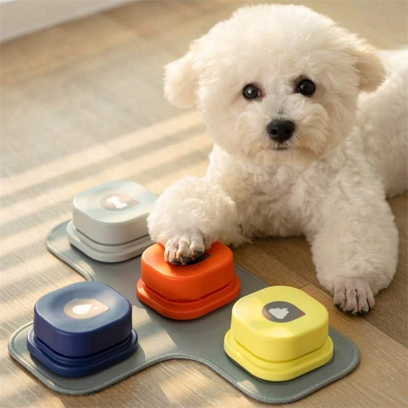4 Colors Pet Communication Button One-Click Prevent Physical Inactivity Recordable Dog Talking Button Toy Cat Toy Pet Products