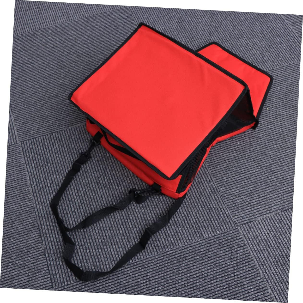 Portable Dog Seat Carrier Pet Travel Bag for Car Safe Mesh Design Red for Road Trips Furry Friends