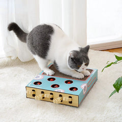 Cat Toy Whack-A-Mole Cat Scratching Board Toy Grinding Claw Rest Play Funny Cat Interactive Multifunctional Cat Supplies