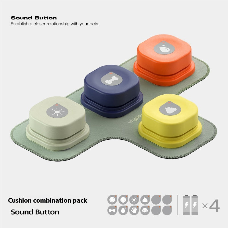 4 Colors Pet Communication Button One-Click Prevent Physical Inactivity Recordable Dog Talking Button Toy Cat Toy Pet Products