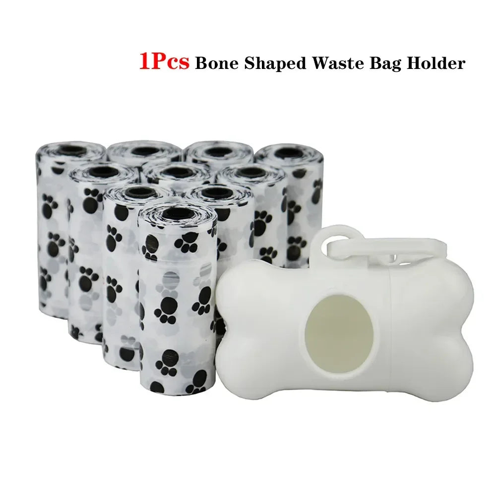 Pet Poop Bag Solid Color Printed Pet Garbage Bag Clean Poop Bag Dog Walking Portable Poop Bag for Dogs Litter and Housewife Bags