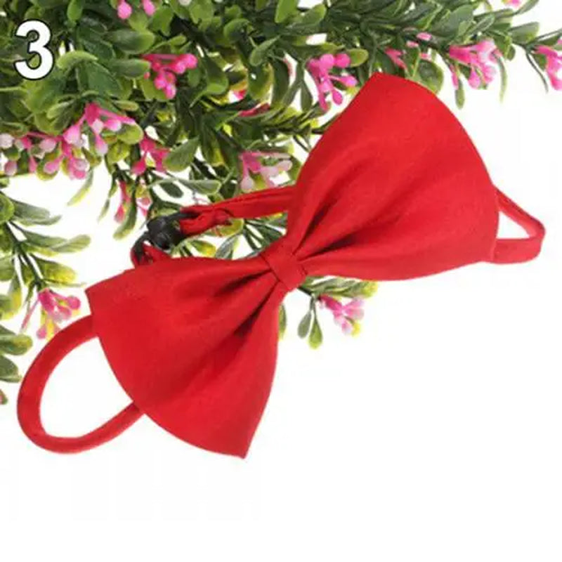 Cute 1 Piece Cute Solid Color Adjustable Pet Bow Tie Pet Dog Collar Bowknot Bow Ties Gentleman Dog Bow Tie Pet Supply